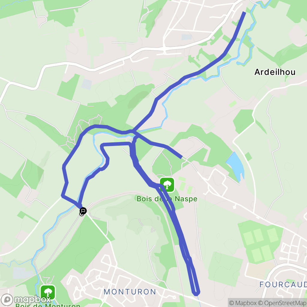 Colomiers : carte du parcours de randonnée - France