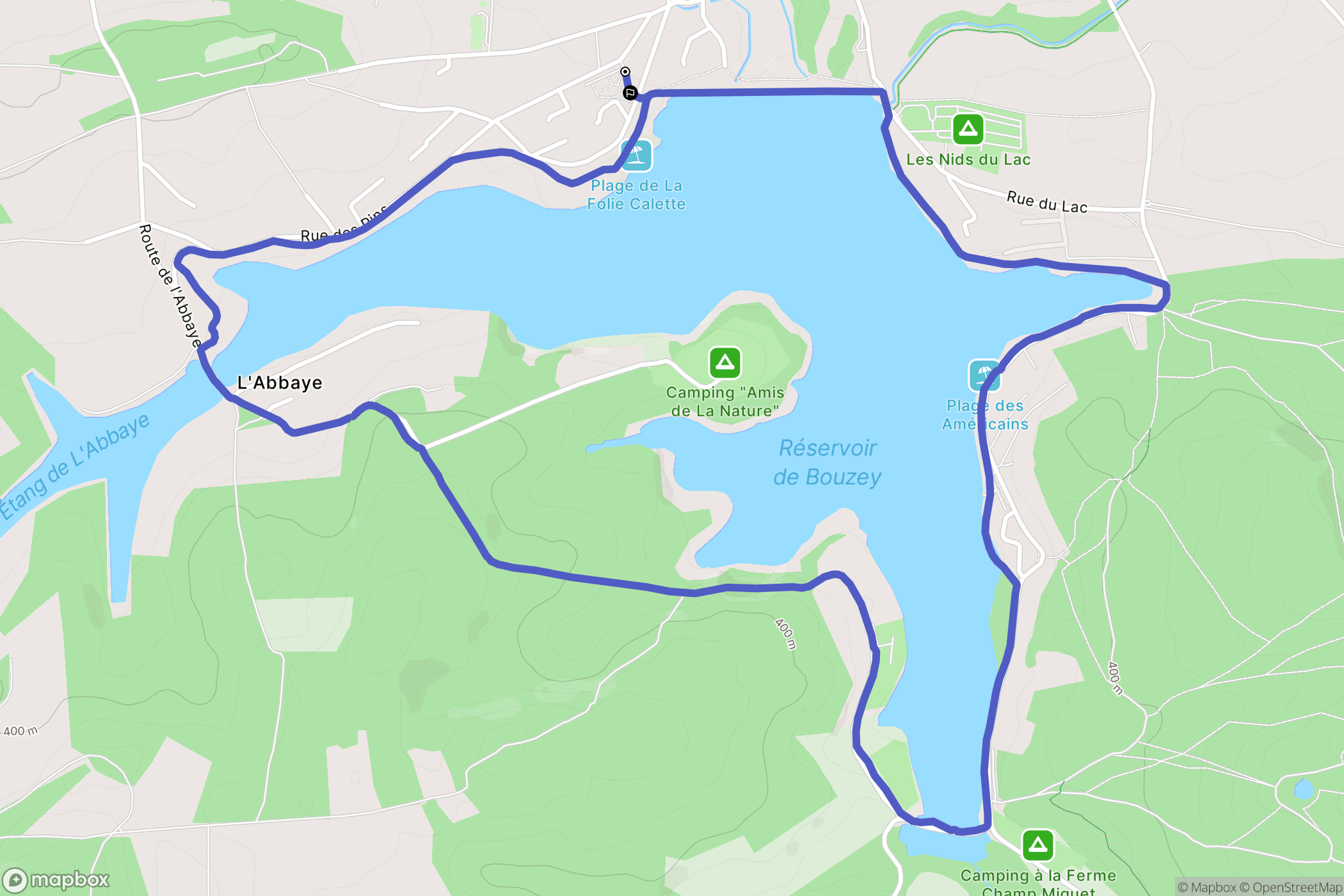 Chaumousey : carte du parcours de randonnée - France