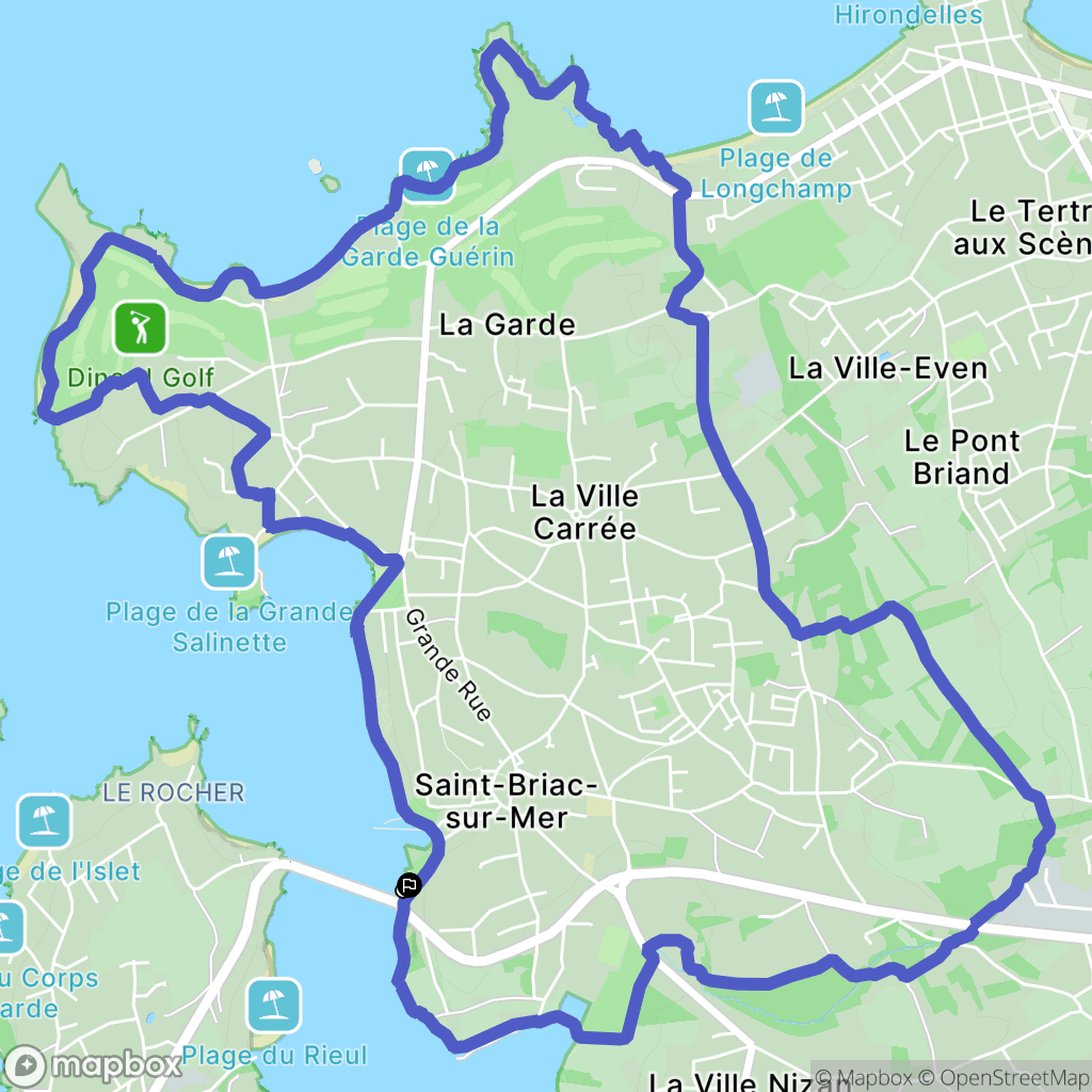 Saint-Briac-sur-Mer : carte du parcours de randonnée - France
