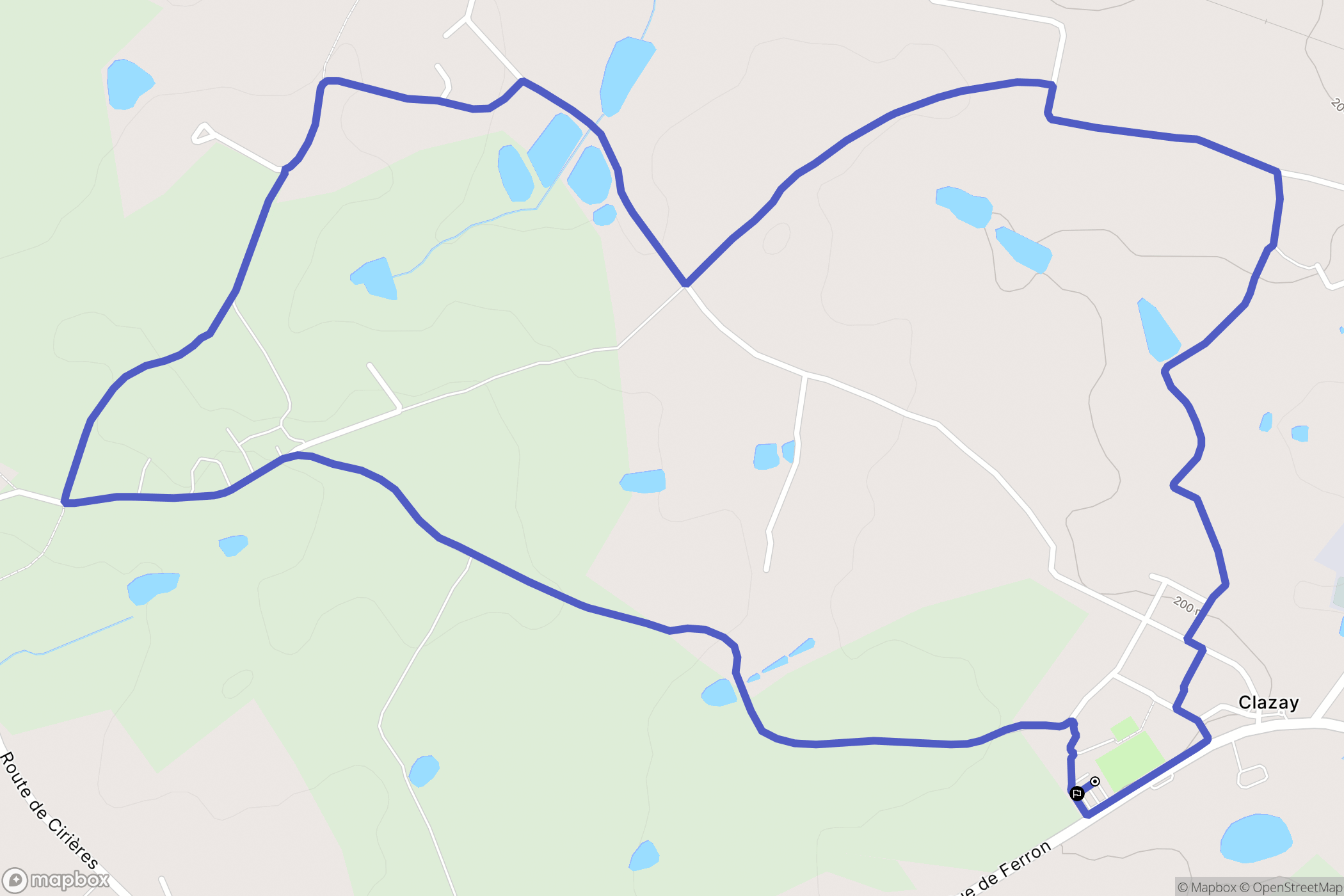 Bressuire : carte du parcours de randonnée - France