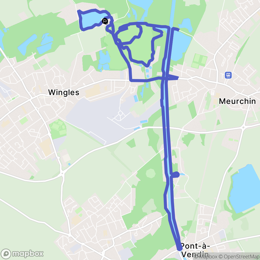 Wingles : carte du parcours de randonnée - France