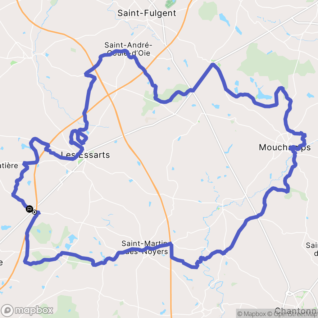 La Merlatière : carte du parcours de randonnée - France