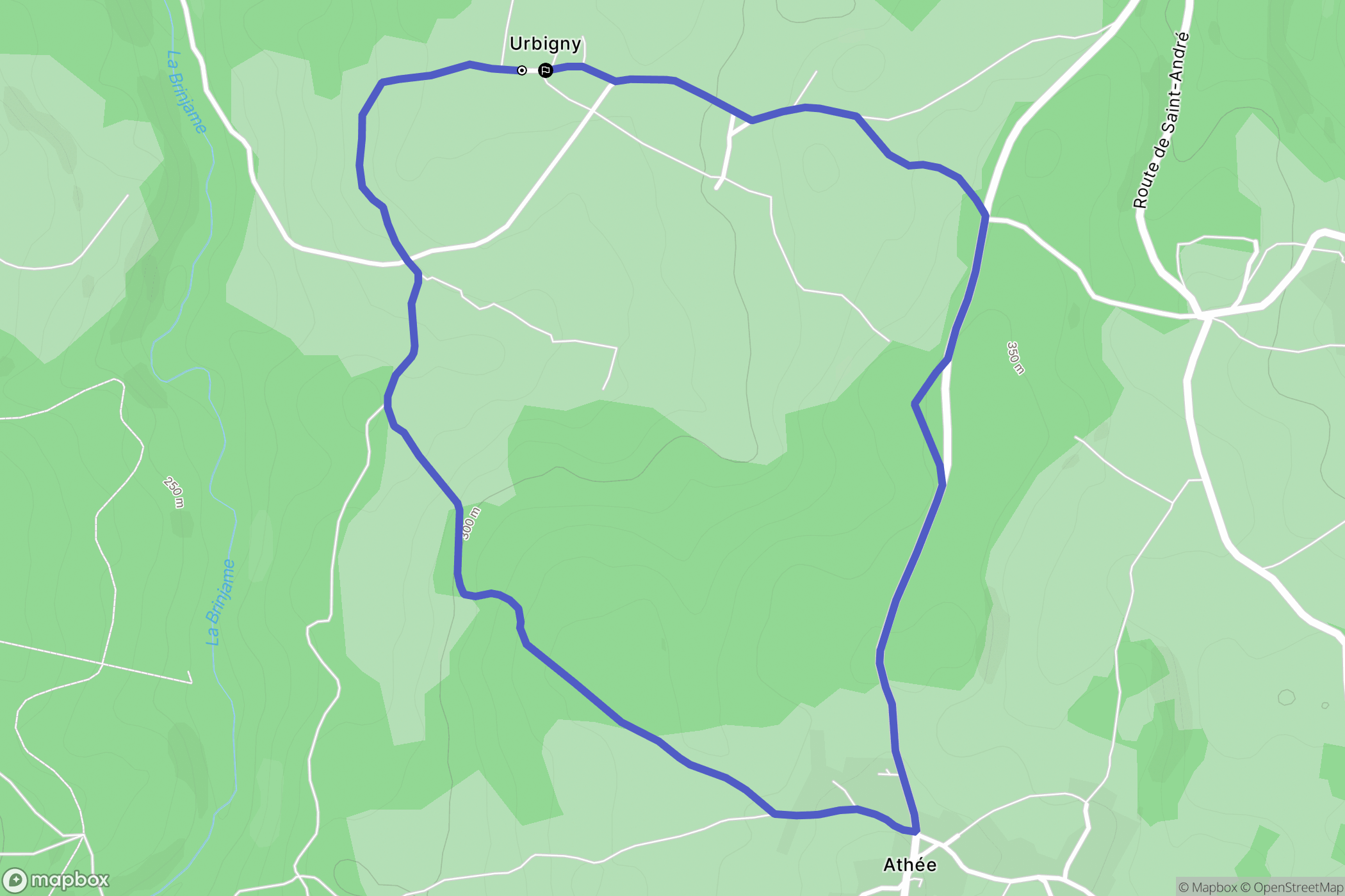Saint-André-en-Morvan : carte du parcours de randonnée - France