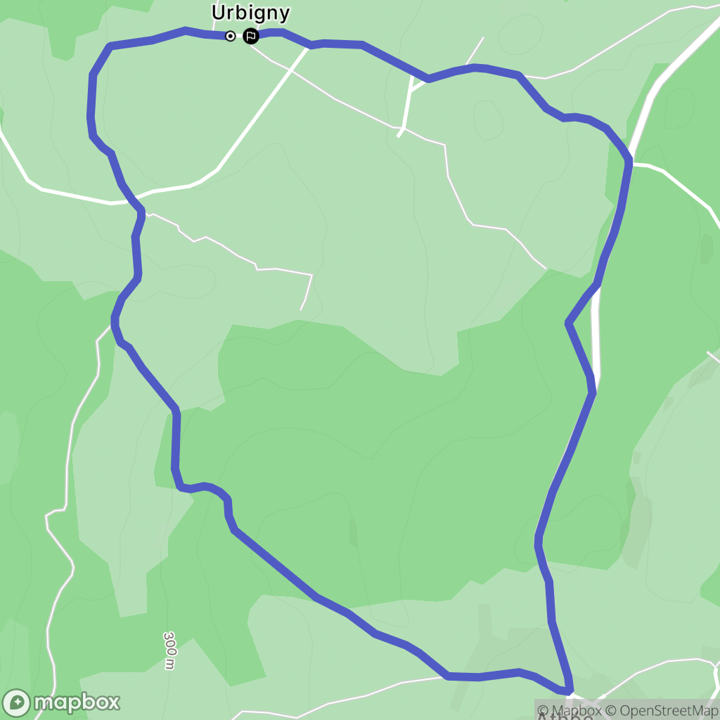 Saint-André-en-Morvan : carte du parcours de randonnée - France