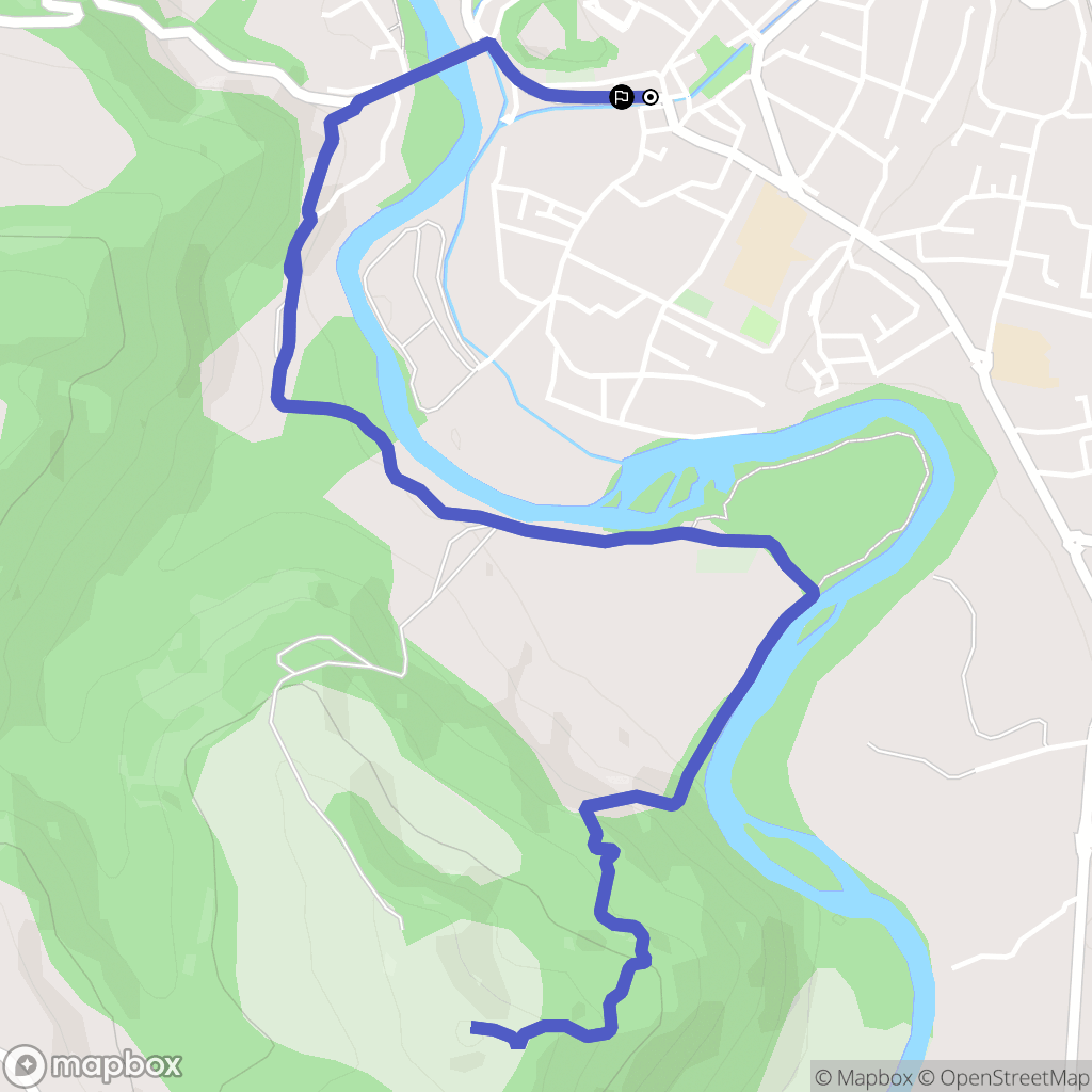 Pamiers : carte du parcours de randonnée - France