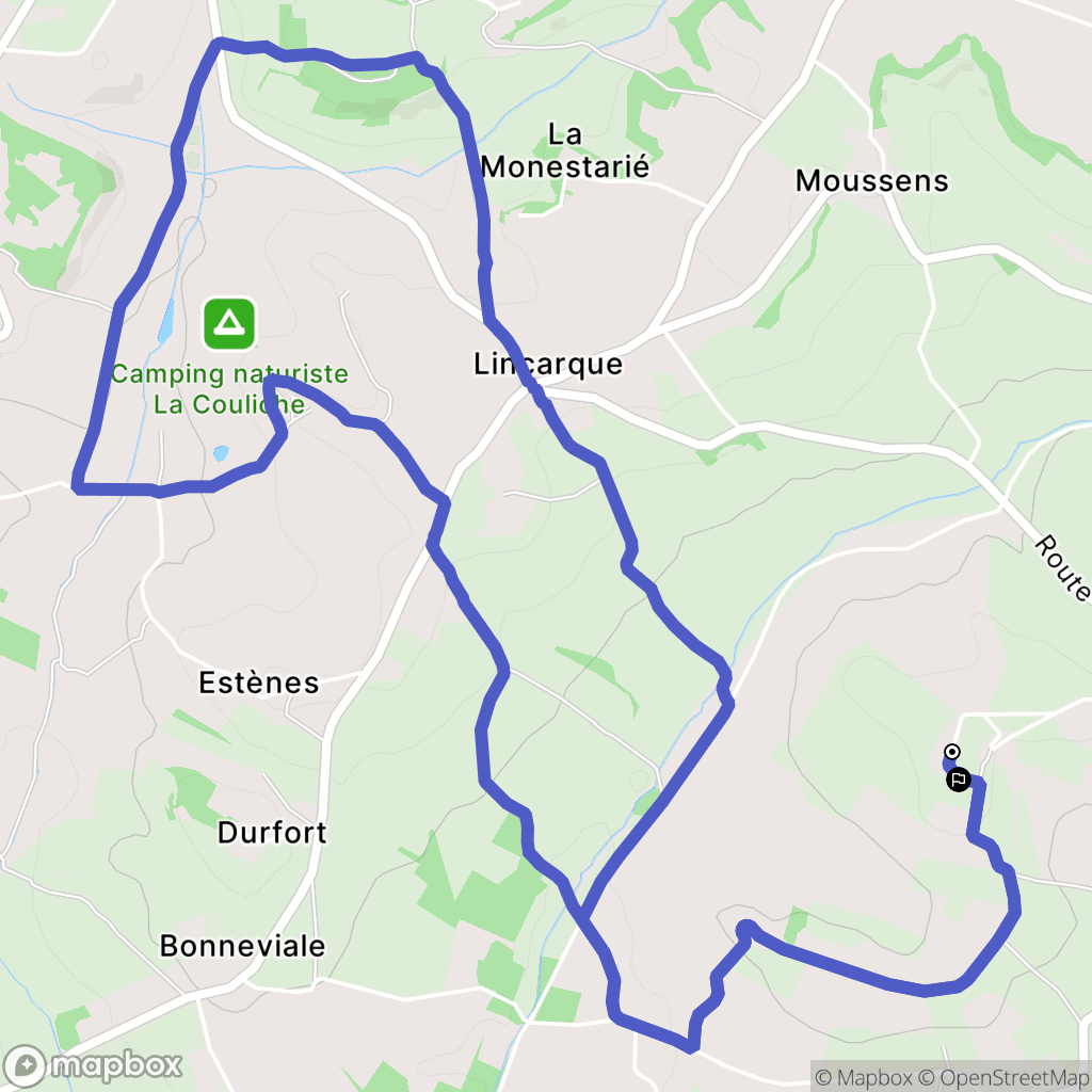 Cestayrols : carte du parcours de randonnée - France