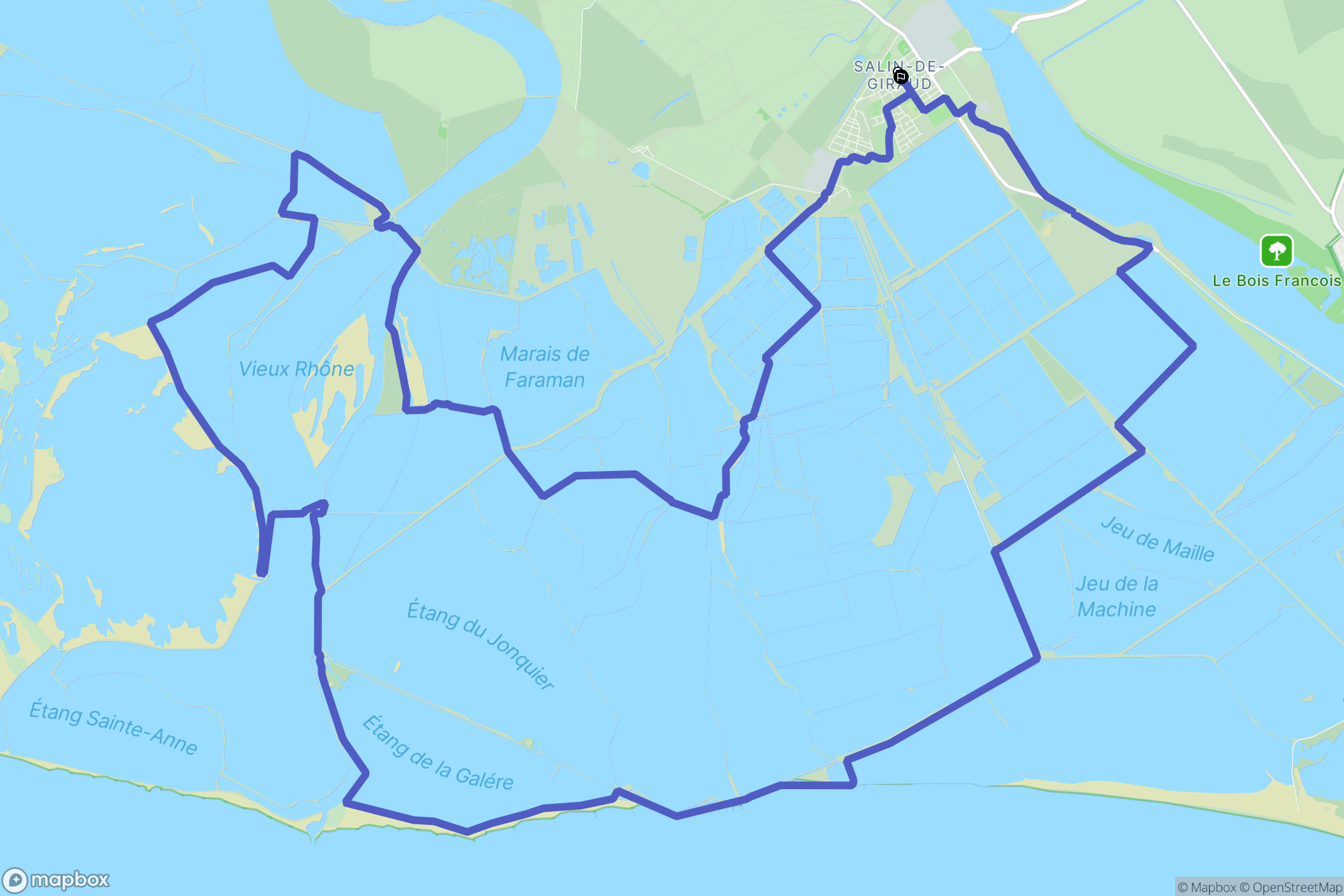 Arles : carte du parcours de randonnée - France