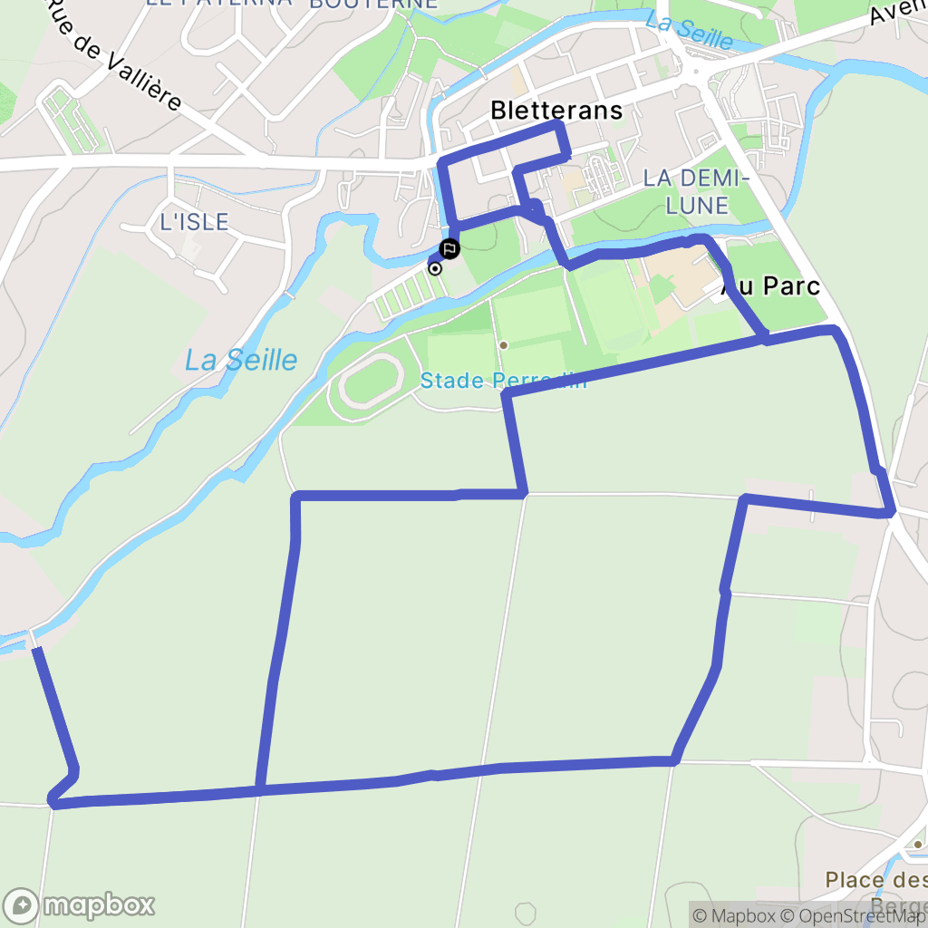 Bletterans : carte du parcours de randonnée - France