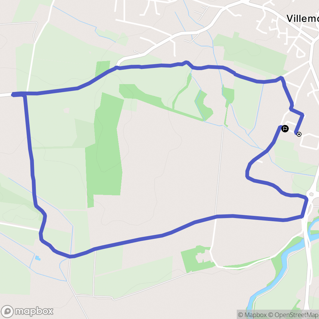 Villemoustaussou : carte du parcours de randonnée - France