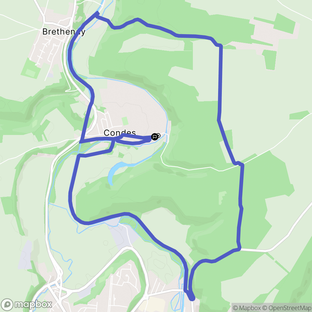 Condes : carte du parcours de randonnée - France