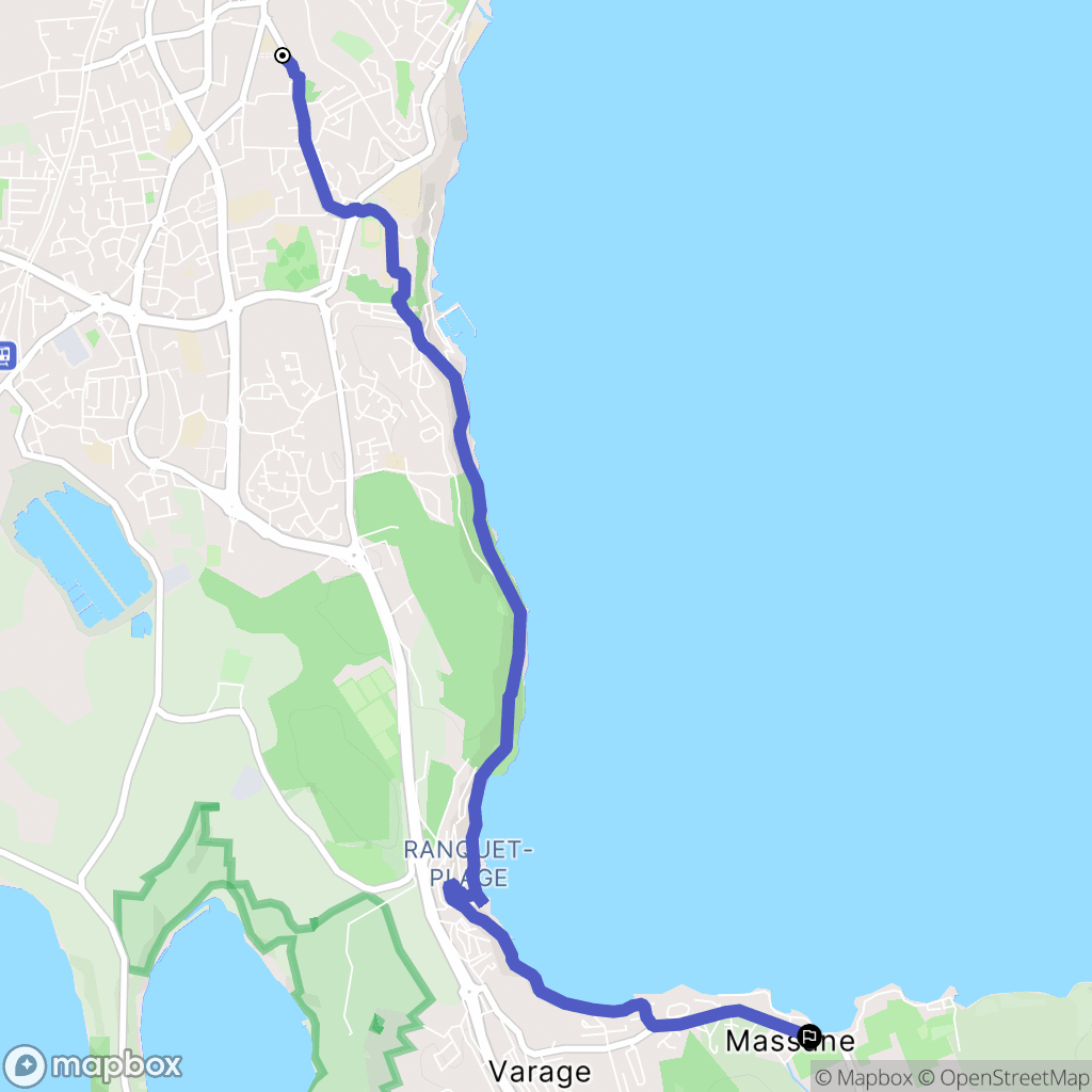 Istres : carte du parcours de randonnée - France