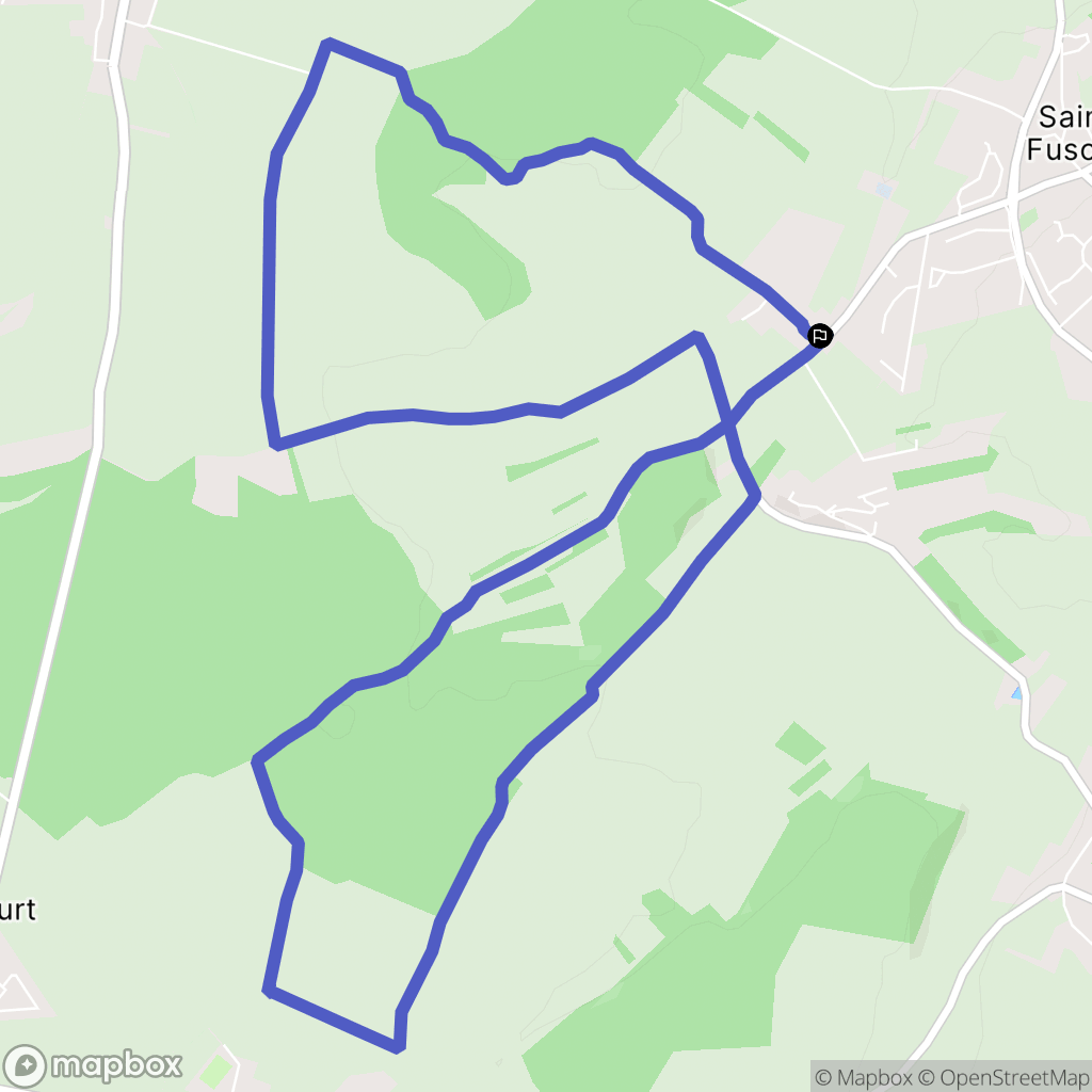 Saint-Fuscien : carte du parcours de randonnée - France