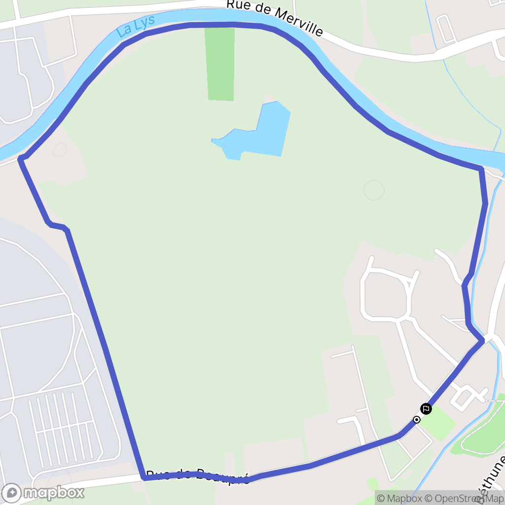 La Gorgue : carte du parcours de randonnée - France