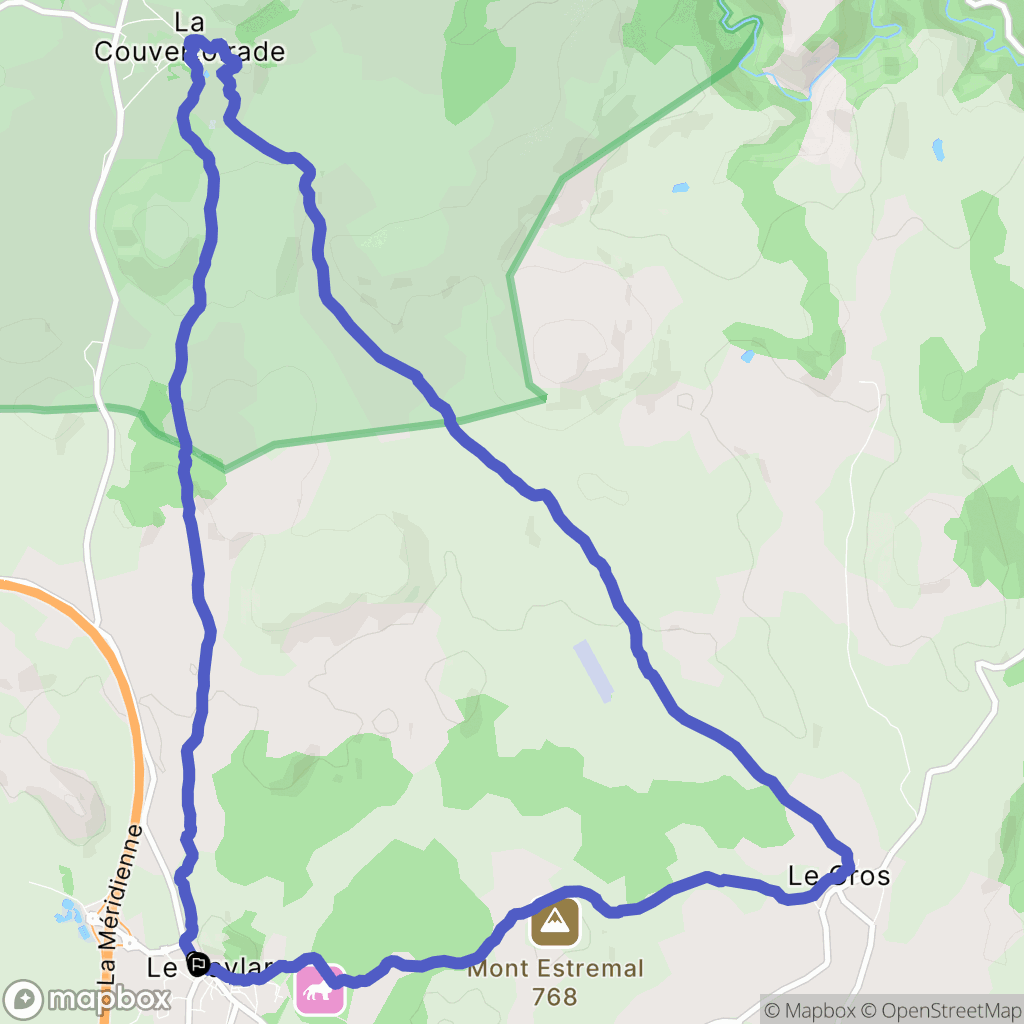 Le Caylar : carte du parcours de randonnée - France