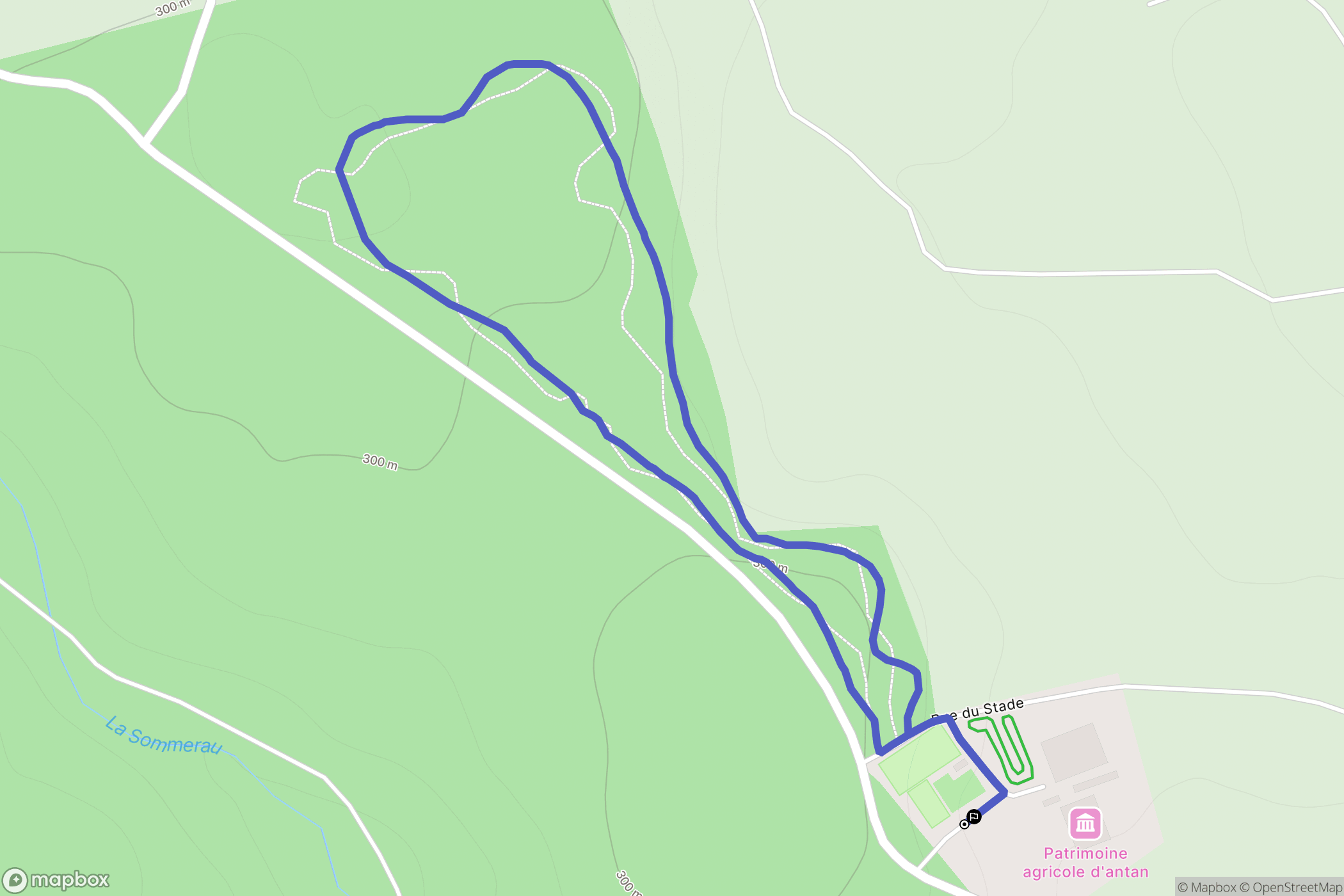 Sommerau : carte du parcours de randonnée - France