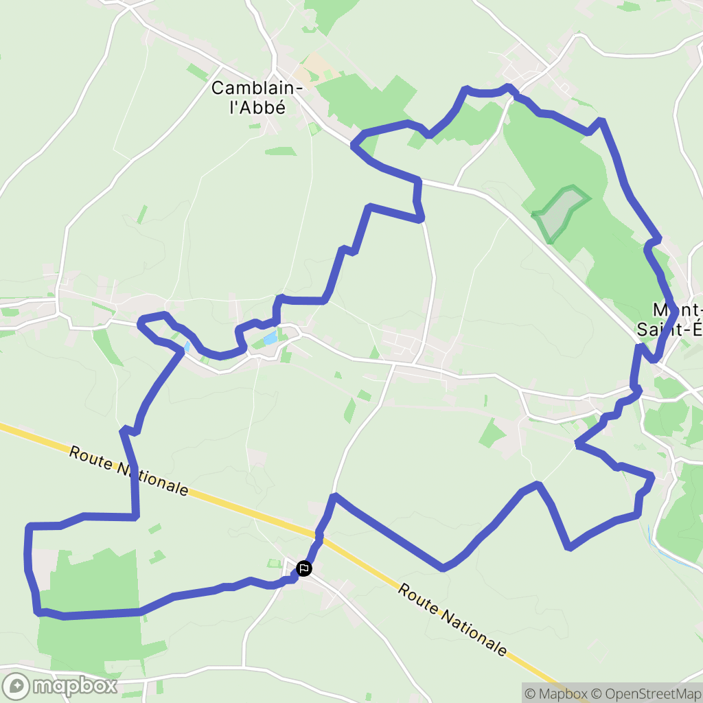Haute-Avesnes : carte du parcours de randonnée - France
