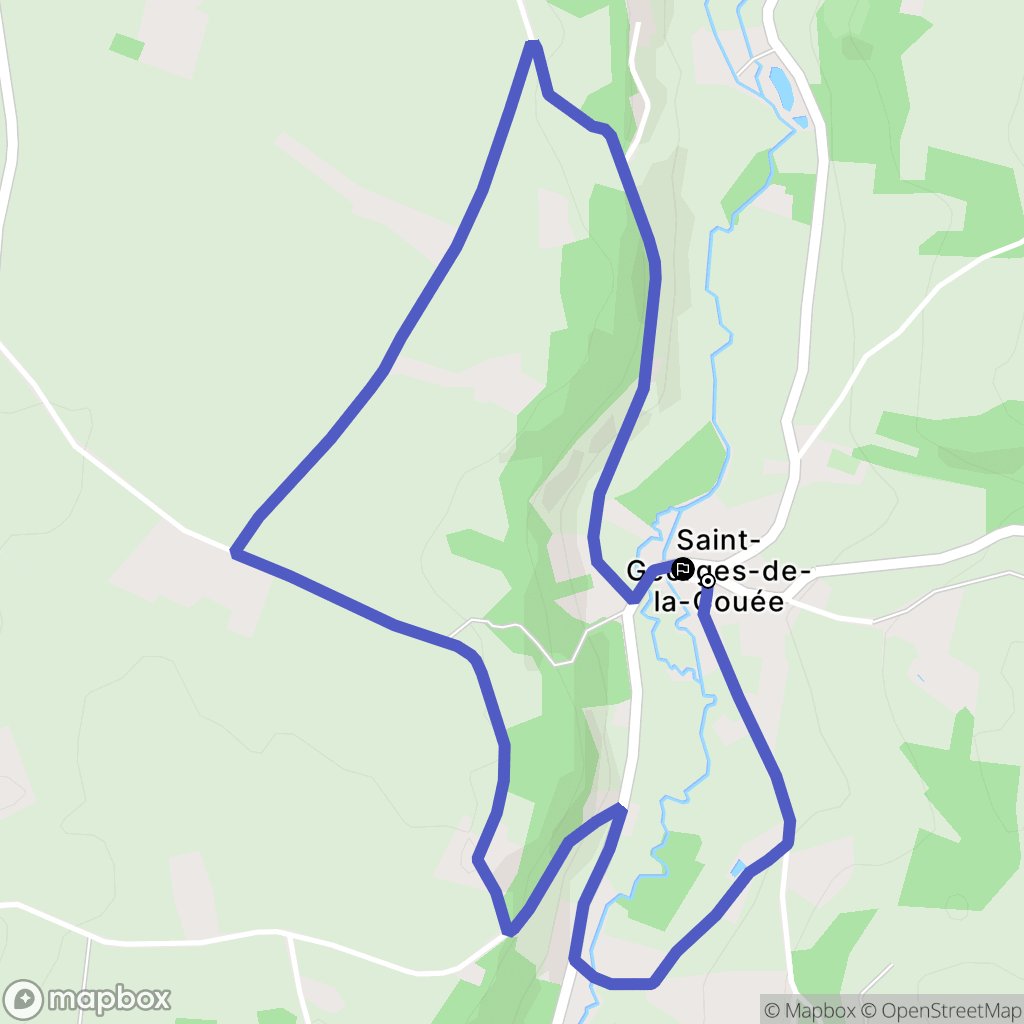 Saint-Georges-de-la-Couée : carte du parcours de randonnée - France