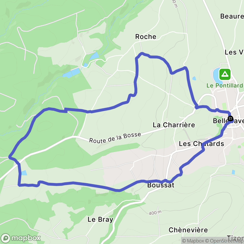 Bellenaves : carte du parcours de randonnée - France