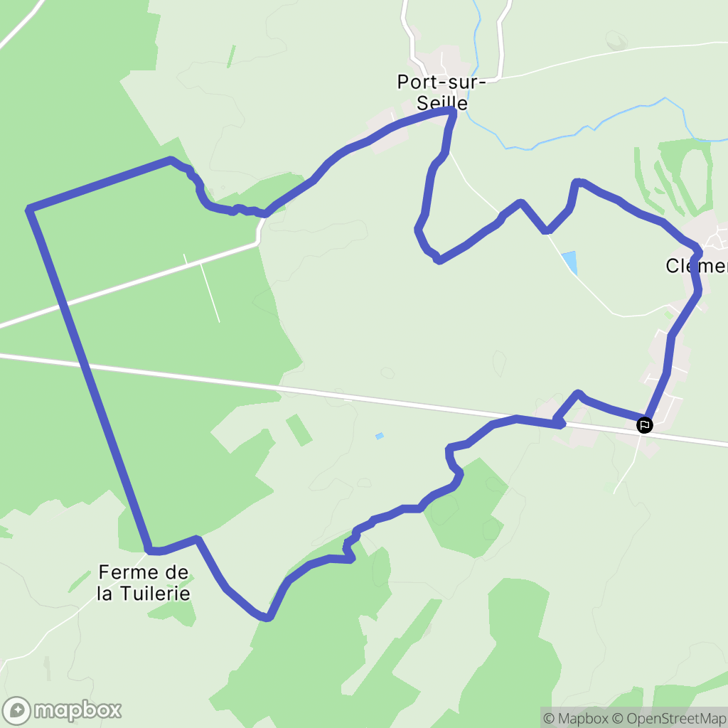 Clémery : carte du parcours de randonnée - France