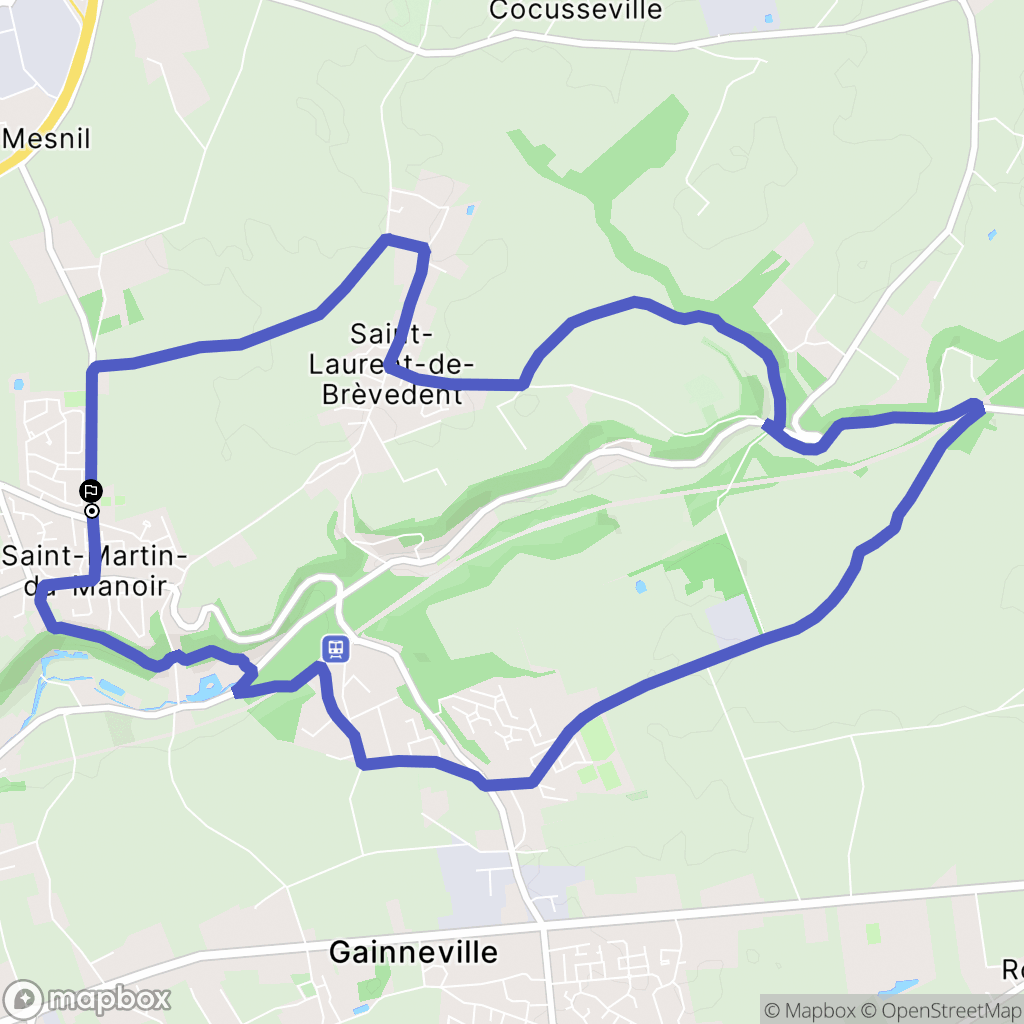 Saint-Martin-du-Manoir : carte du parcours de randonnée - France