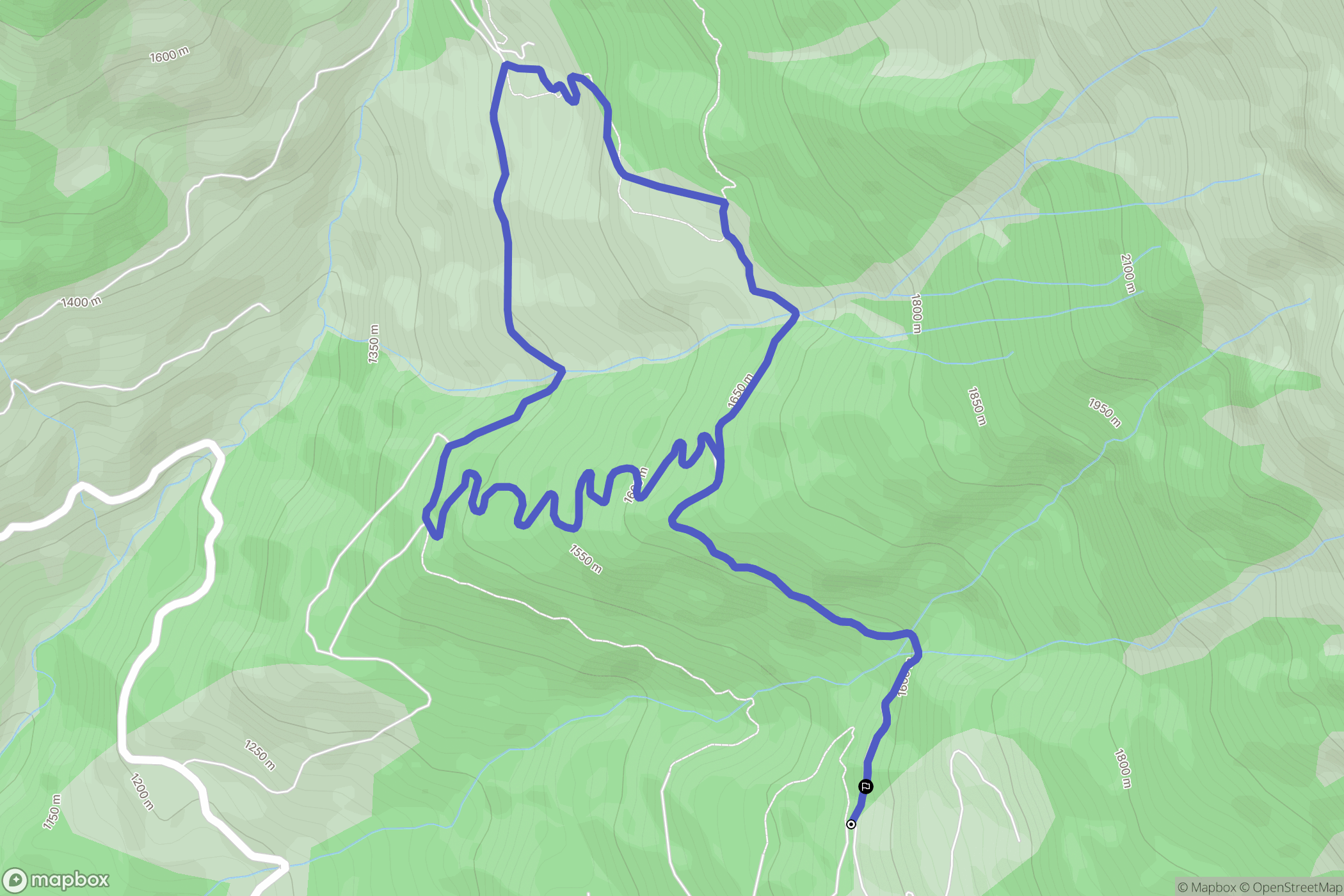 Puy-Saint-Eusèbe : carte du parcours de randonnée - France