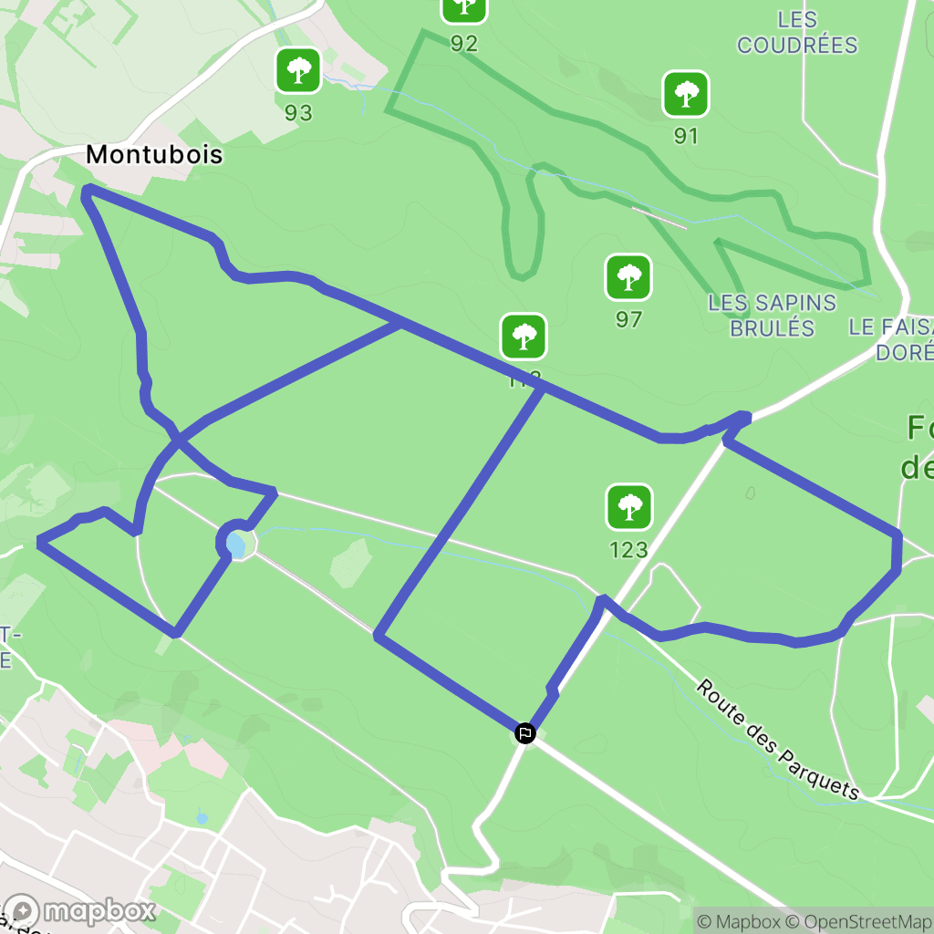 Saint-Leu-la-Forêt : carte du parcours de randonnée - France