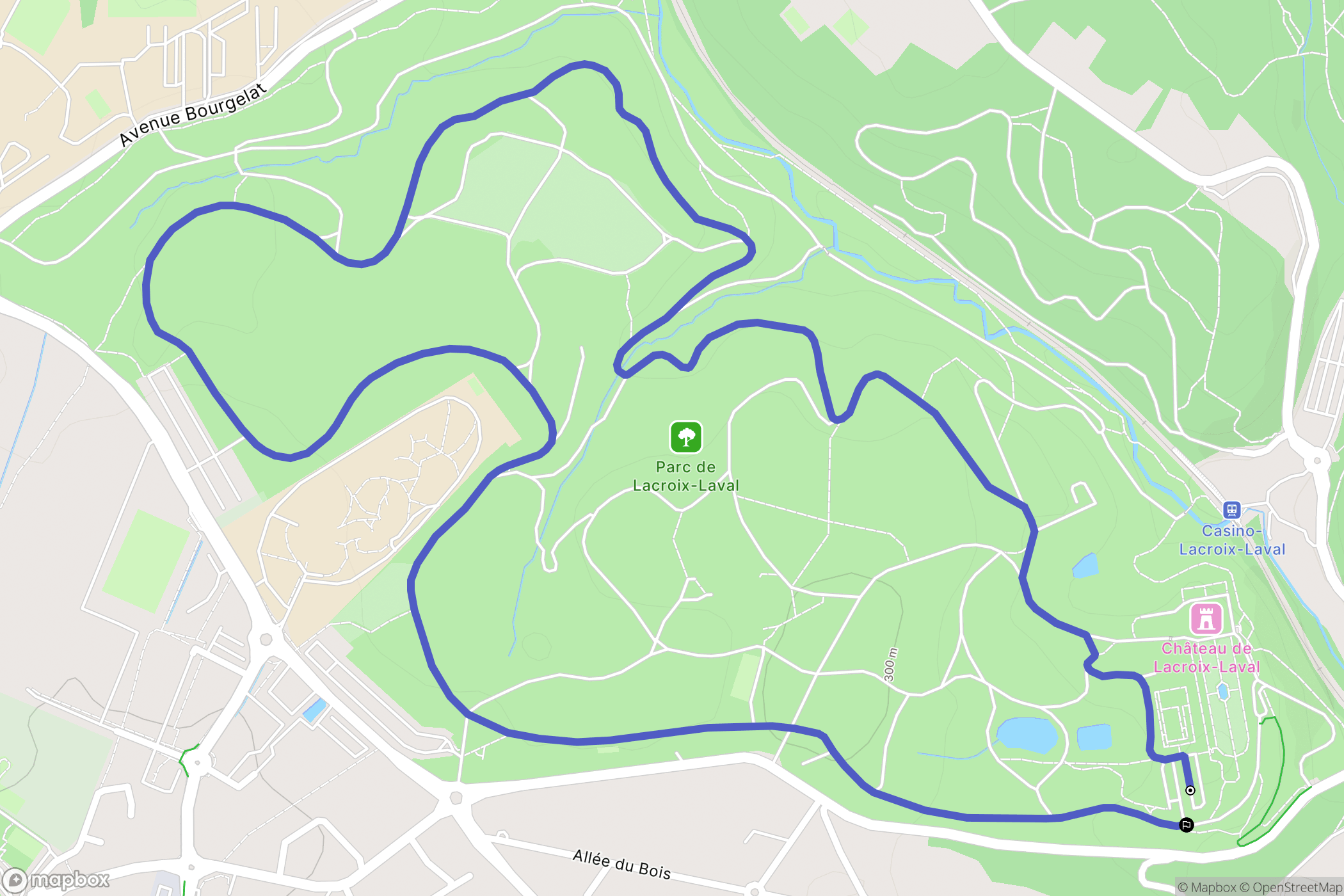 Marcy-l'Étoile : carte du parcours de randonnée - France