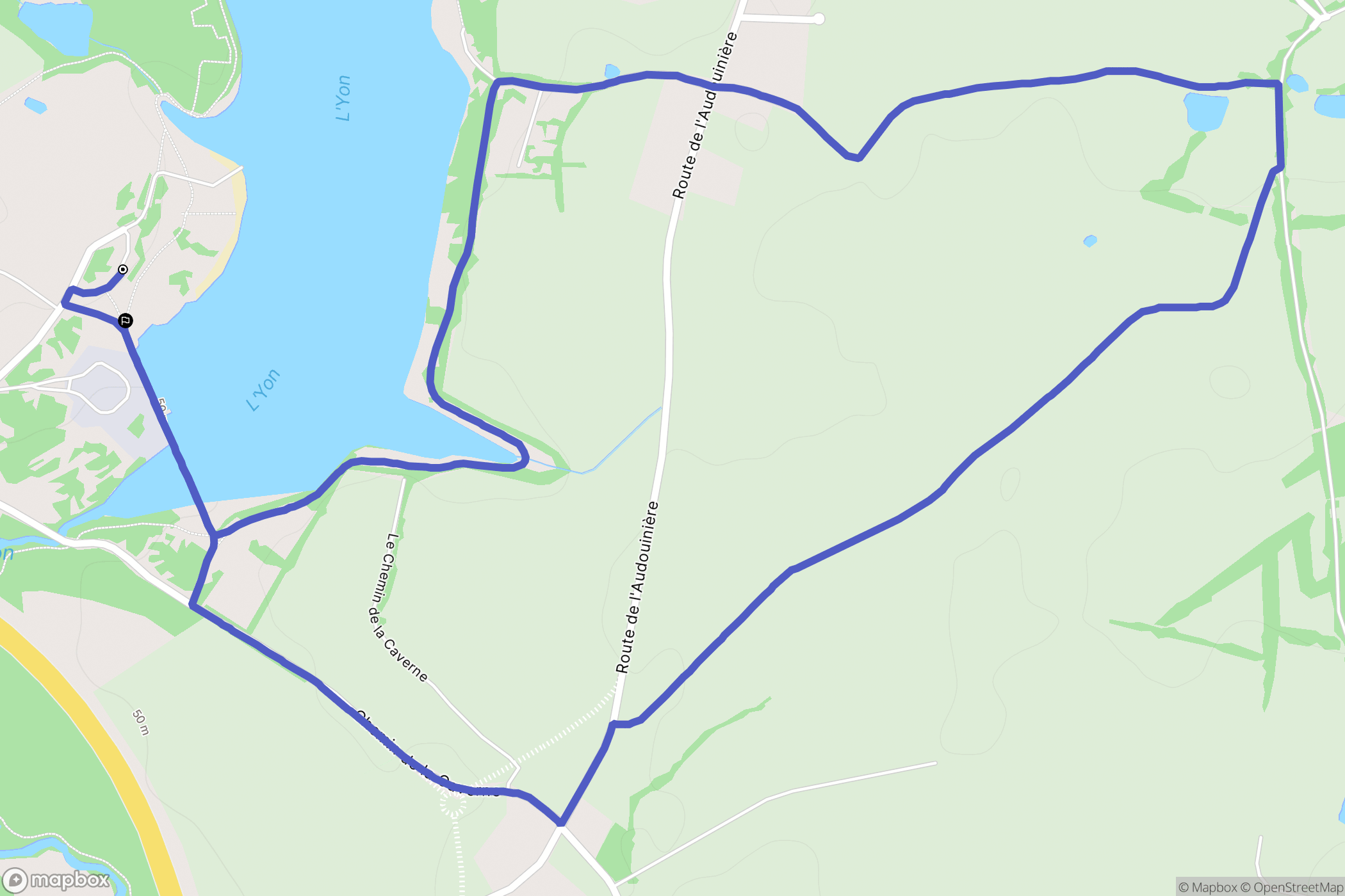 La Roche-sur-Yon : carte du parcours de randonnée - France
