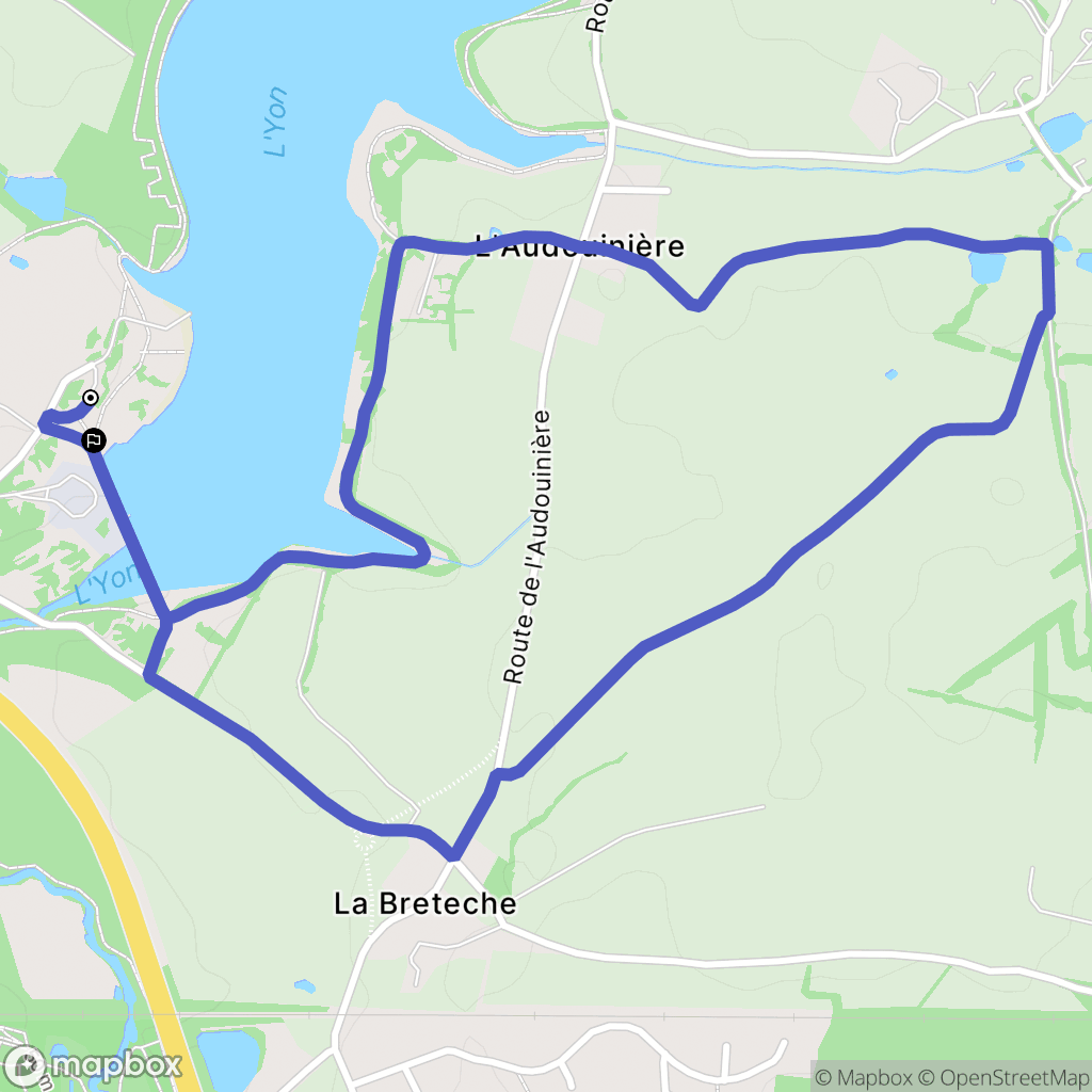 La Roche-sur-Yon : carte du parcours de randonnée - France