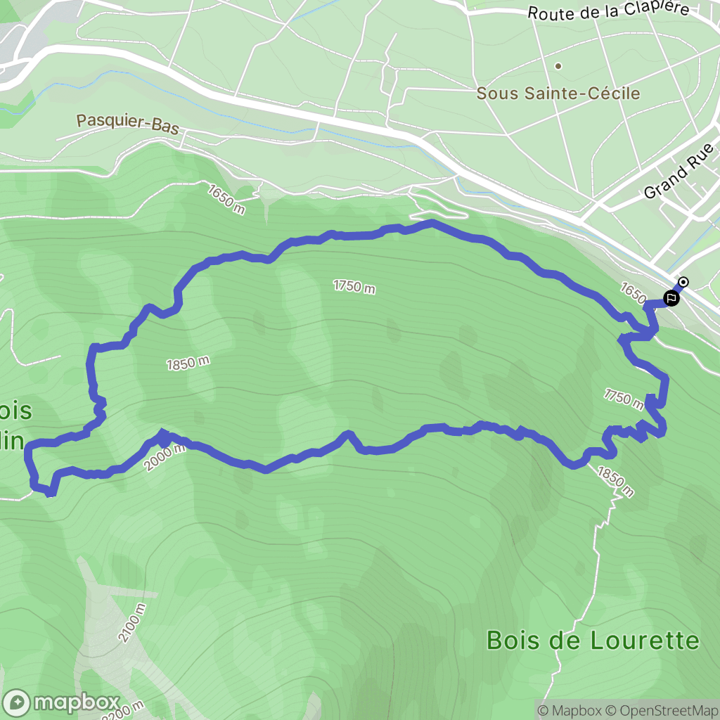 Ceillac : carte du parcours de randonnée - France