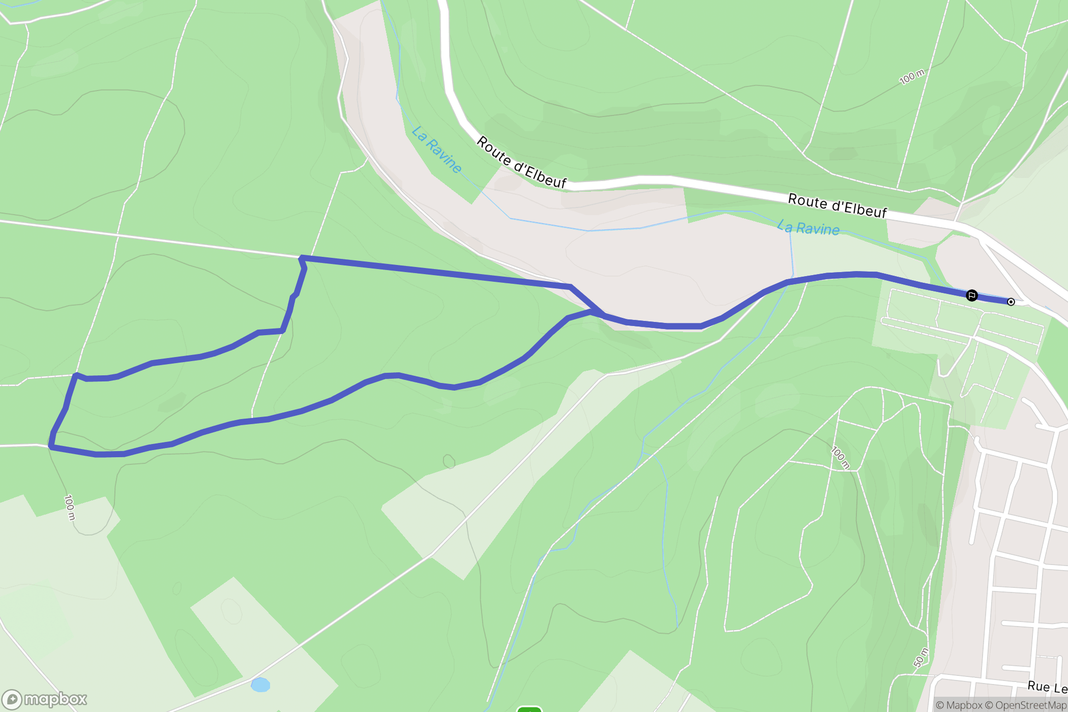 Louviers : carte du parcours de randonnée - France