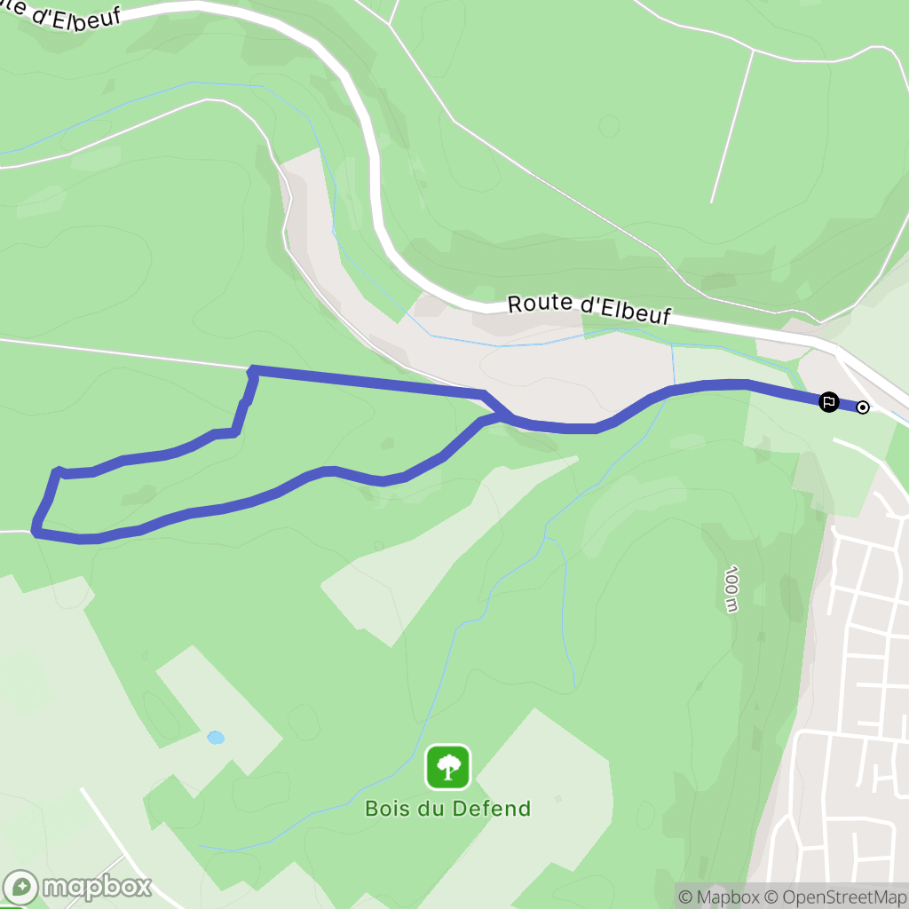 Louviers : carte du parcours de randonnée - France