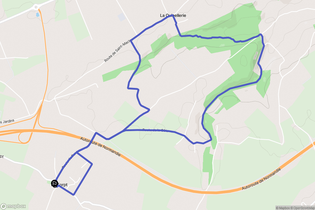 Le Torpt : carte du parcours de randonnée - France