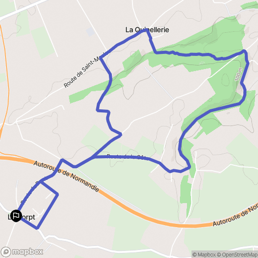 Le Torpt : carte du parcours de randonnée - France