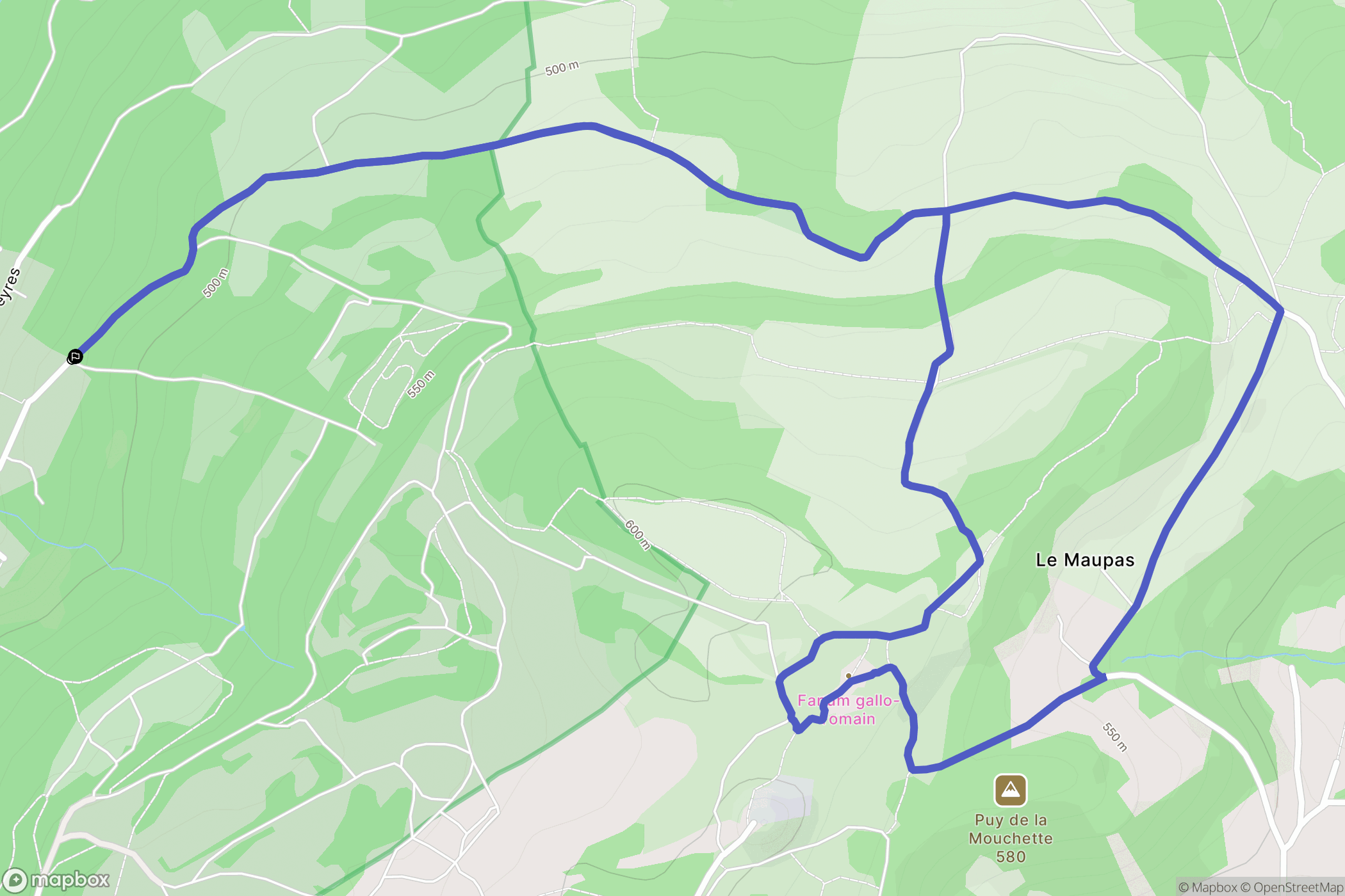 Nohanent : carte du parcours de randonnée - France