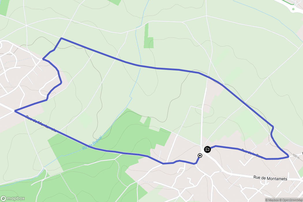 Orgeval : carte du parcours de randonnée - France