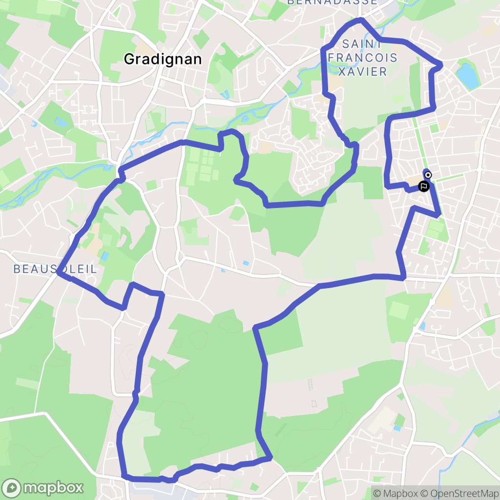 Villenave-d'Ornon : carte du parcours de randonnée - France