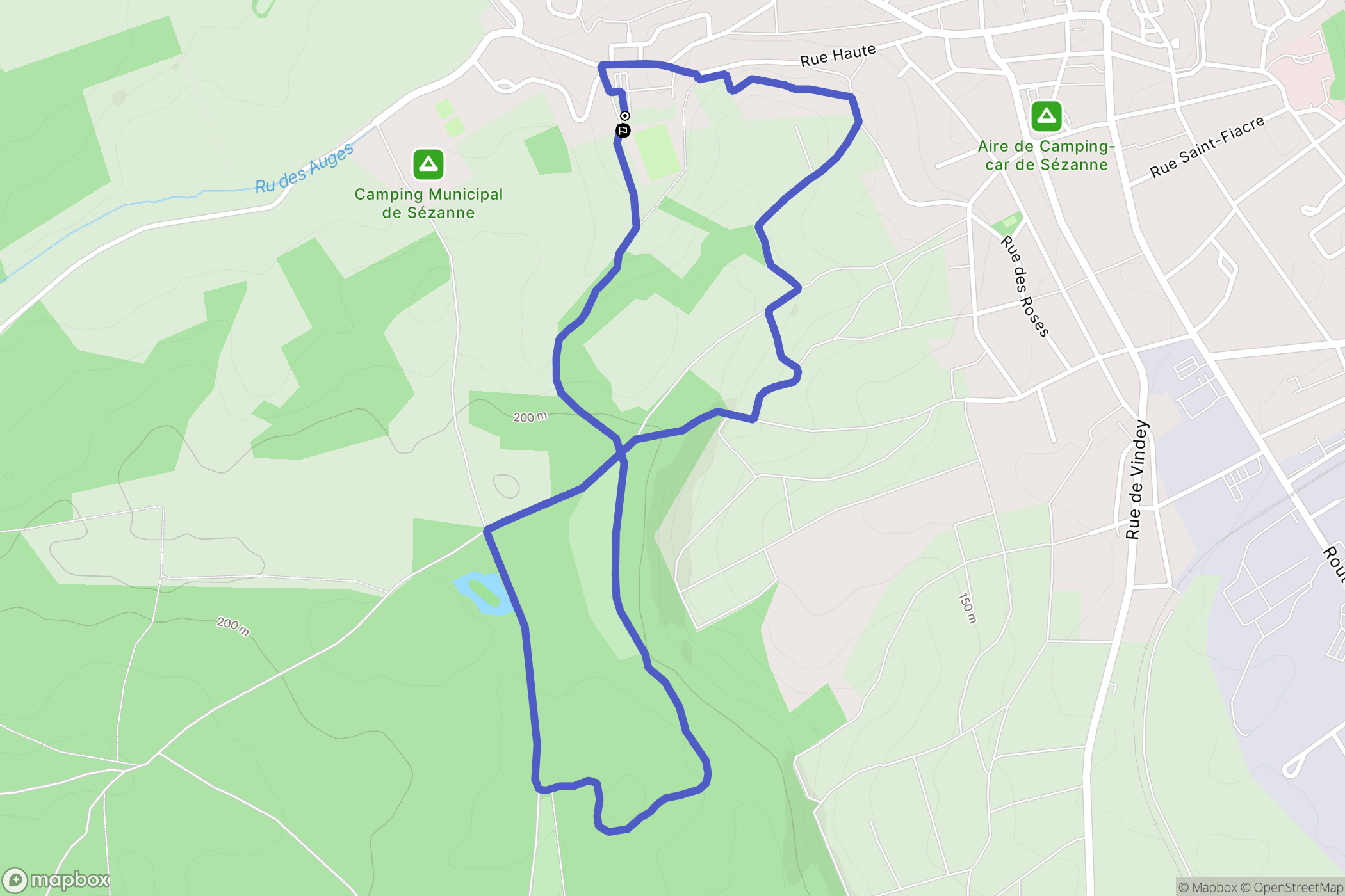 Sézanne : carte du parcours de randonnée - France