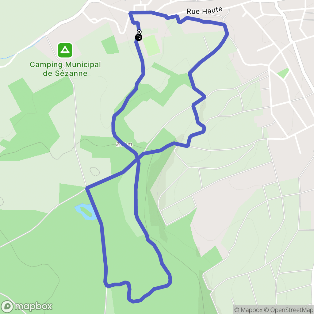 Sézanne : carte du parcours de randonnée - France