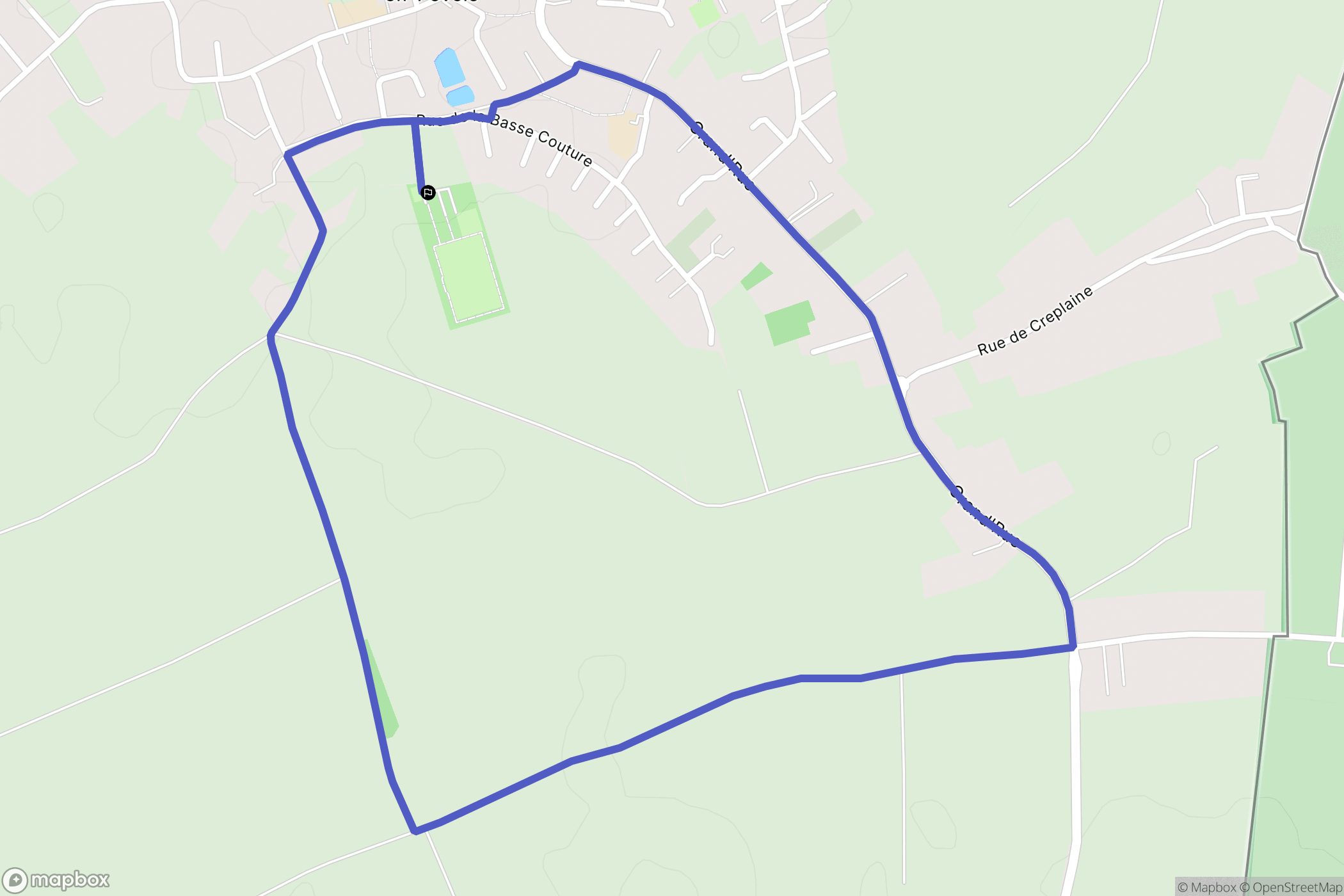 Camphin-en-Pévèle : carte du parcours de randonnée - France