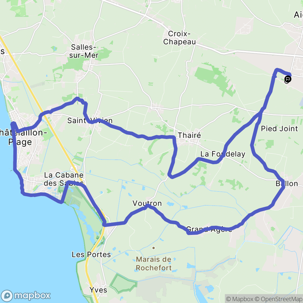 Le Thou : carte du parcours de randonnée - France