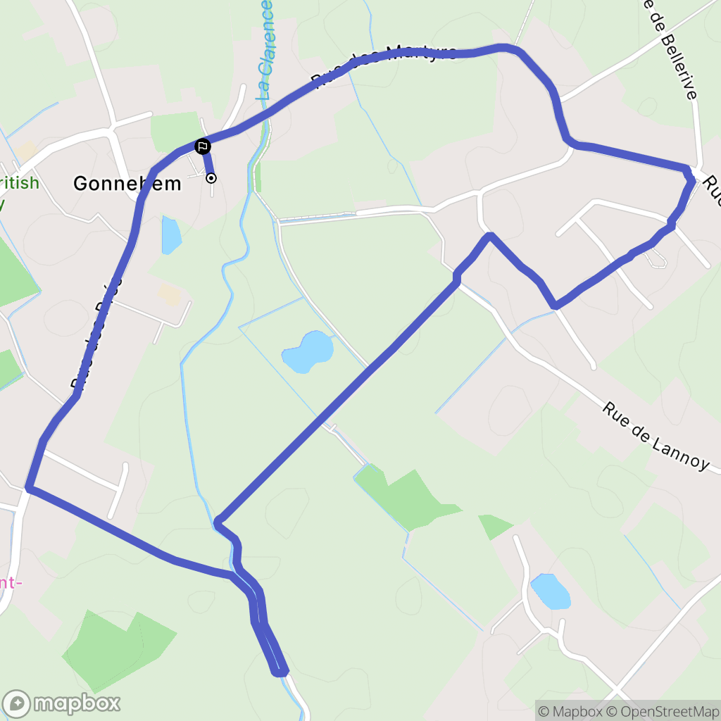 Gonnehem : carte du parcours de randonnée - France
