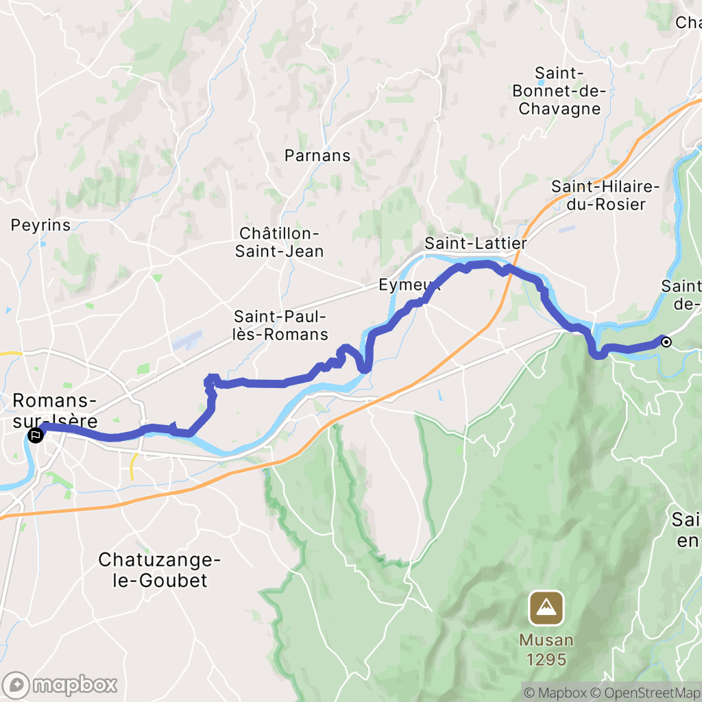 Saint-Just-de-Claix : carte du parcours de randonnée - France