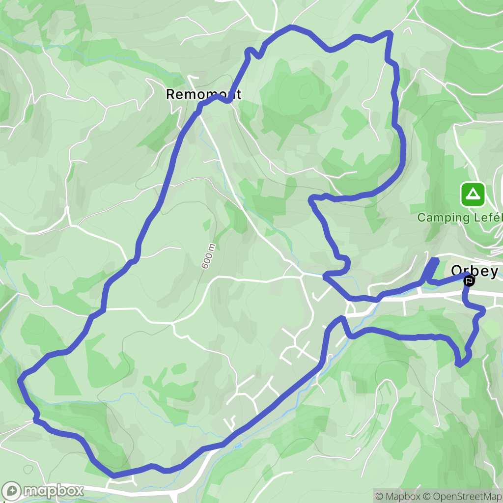 Orbey : carte du parcours de randonnée - France
