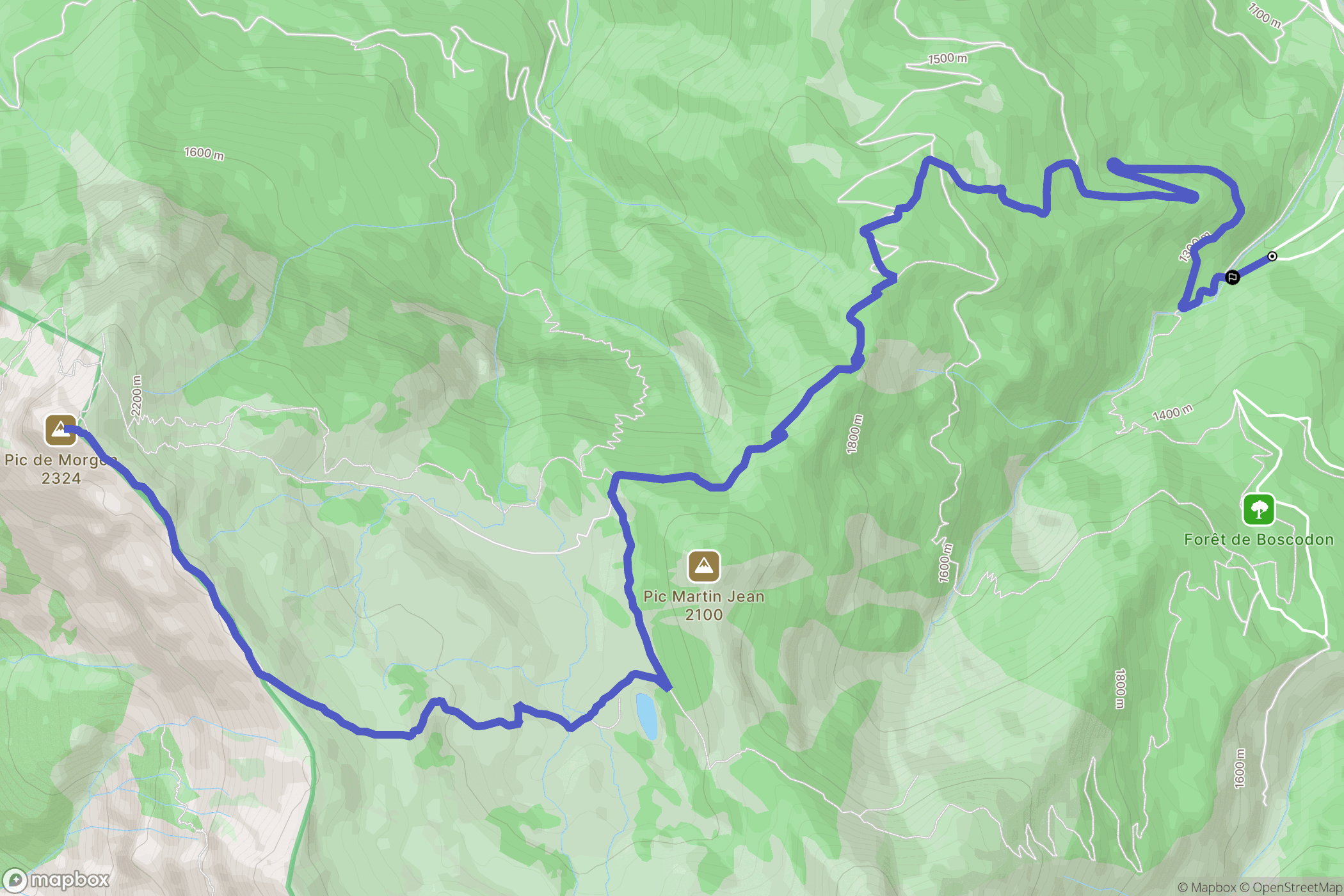 Crots : carte du parcours de randonnée - France