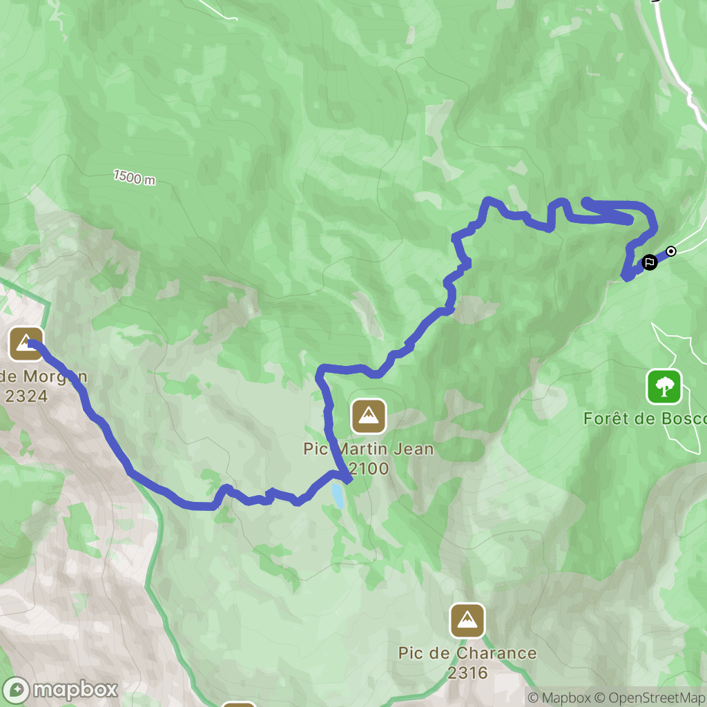 Crots : carte du parcours de randonnée - France