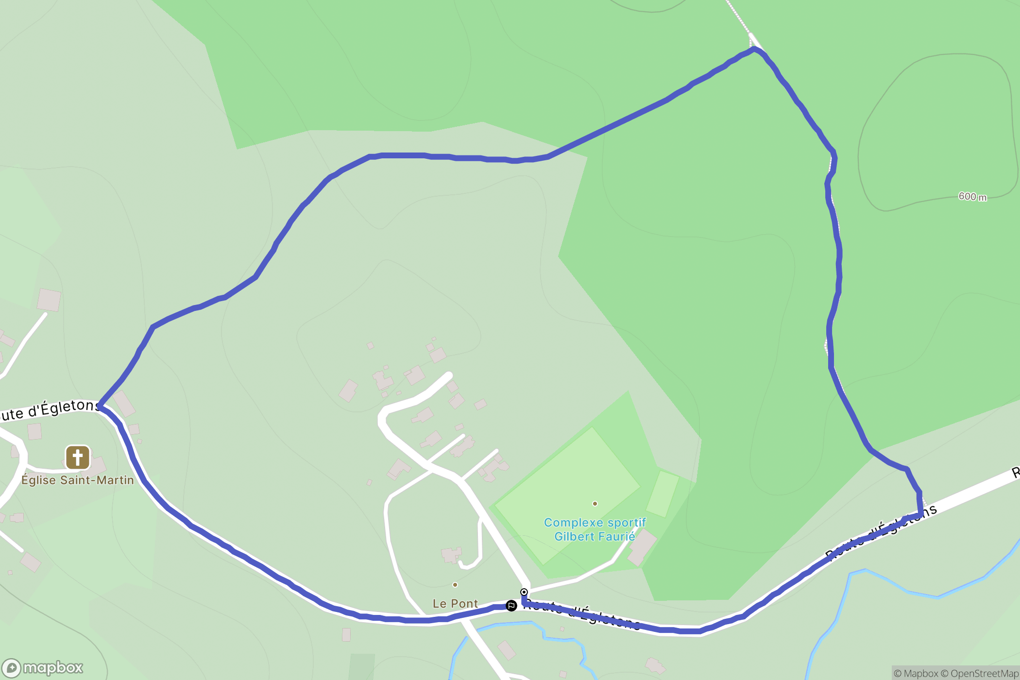 Vitrac-sur-Montane : carte du parcours de randonnée - France