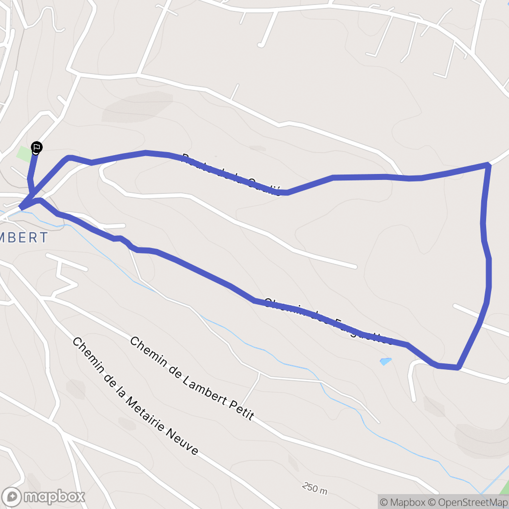 Castres : carte du parcours de randonnée - France
