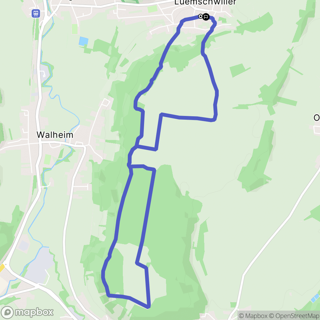 Luemschwiller : carte du parcours de randonnée - France