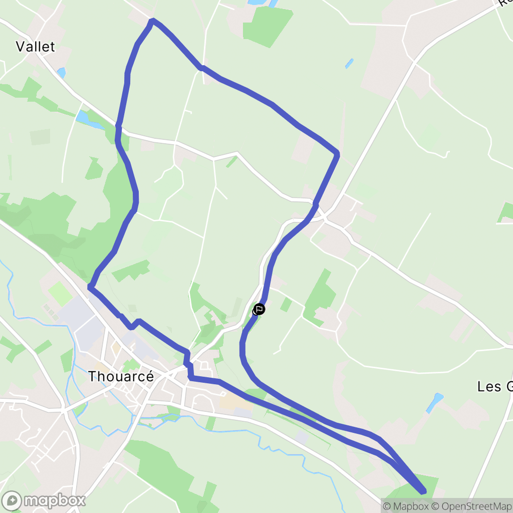 Bellevigne-en-Layon : carte du parcours de randonnée - France